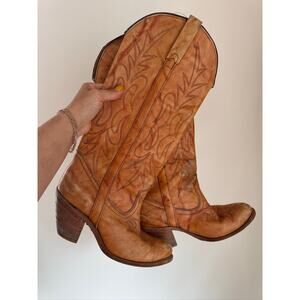 Miss Capezio Vintage Leather Cowboy Boots - Made in USA, Size 8.5